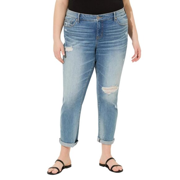 Torrid Womens Boyfriend Straight Vintage Stretch Denim Mid-Rise Jean 18R - Picture 9 of 15